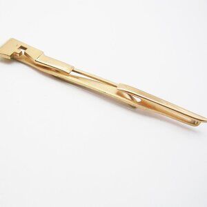 Initial F Cravat Holder vintage Mid Century Swank Tie Clip Bar
